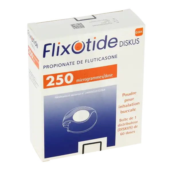 Flixotide Diskus 250 Microgrammes/dose, Poudre Pour Inhalation En Récipient Unidose