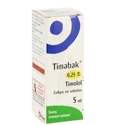 Timabak 0,25 %, Collyre En Solution à Bordeaux