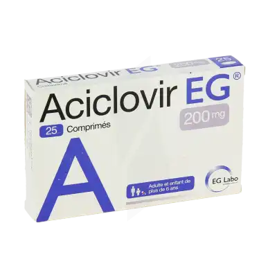 Aciclovir Eg 200 Mg, Comprimé à LIVRON-SUR-DROME