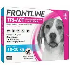 Frontline Tri-act Solution Pour Spot-on Chien 10-20kg 6 Pipettes/2ml