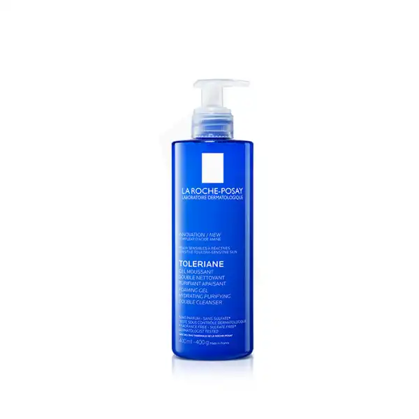 La Roche Posay Toleriane Gel Moussant Purifiant Apaisant Double Nettoyant Flacon Pompe/400ml