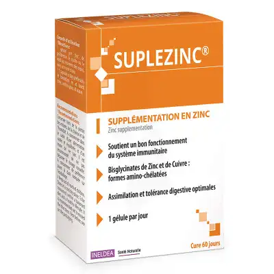 Suplezinc Supplémentation En Zinc Gélules B/60 à PODENSAC