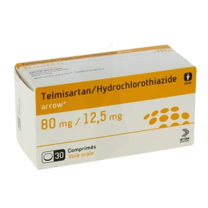 Telmisartan/hydrochlorothiazide Arrow 80 Mg/12,5 Mg, Comprimé
