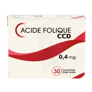 Acide Folique Ccd 0,4 Mg Comprimés Plq/30