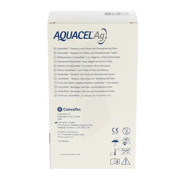 Aquacel Ag Mèche Hydrofiber Stérile Cmc Ions Argent B/16