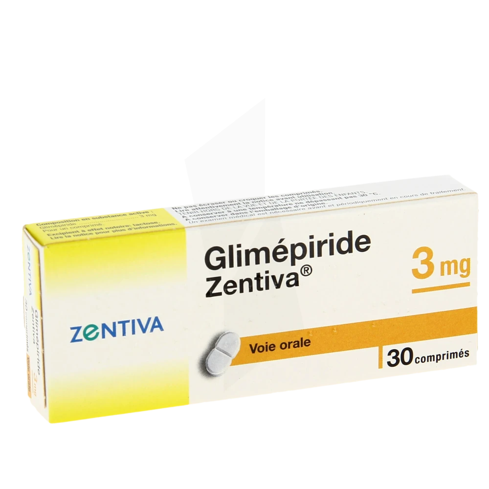 Glimepiride Zentiva 3 Mg, Comprimé