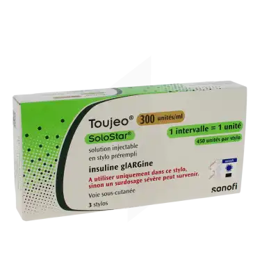 Toujeo 300 Unités/ml Solostar, Solution Injectable En Stylo Prérempli à CHAMPAGNOLE