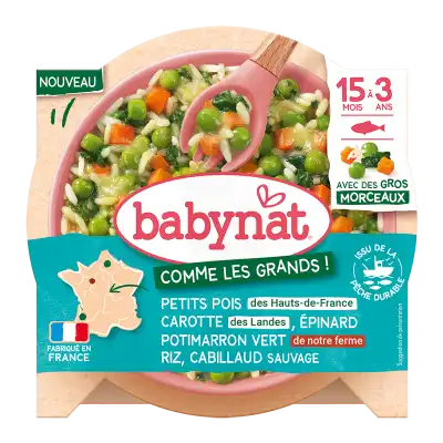 Acheter Babybio Babynat Alimentation infantile Petits pois carotte épinard potimarron Assiette/200g à St Médard En Jalles