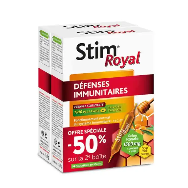 Nutreov Stim Royal Défenses Immunitaires Solution Buvable 2b/20 Ampoules/10ml