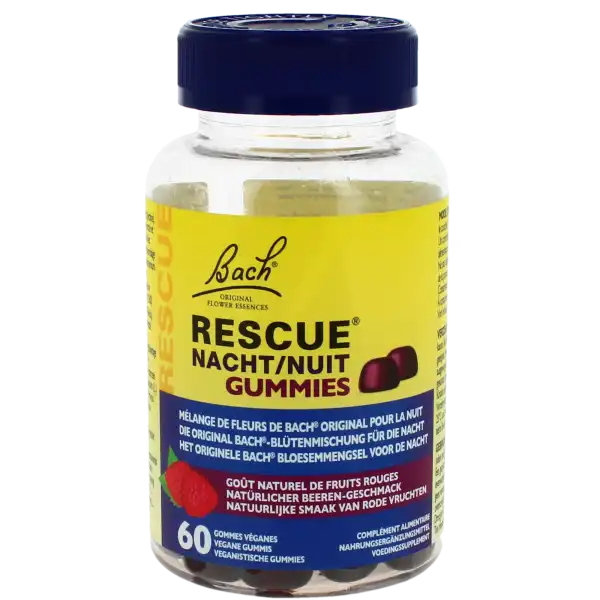 Rescue Nuit Gummies Gomme Fruits Rouges Pot/60
