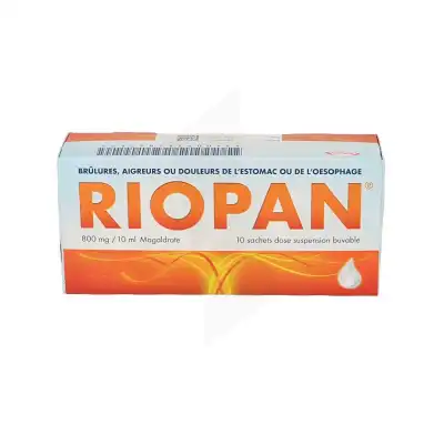 RIOPAN 800 mg/10 ml, suspension buvable en sachet-dose