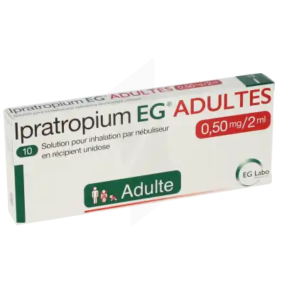 Ipratropium Eg 0,50 Mg/2 Ml Adultes, Solution Pour Inhalation Par Nébuliseur En Récipient Unidose à Abbeville