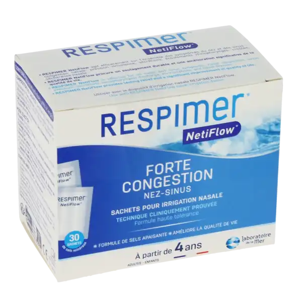 Respimer® Netiflow® Sachets De Sels Minéraux Pour Irrigation Nasale 30 Sachets/4g