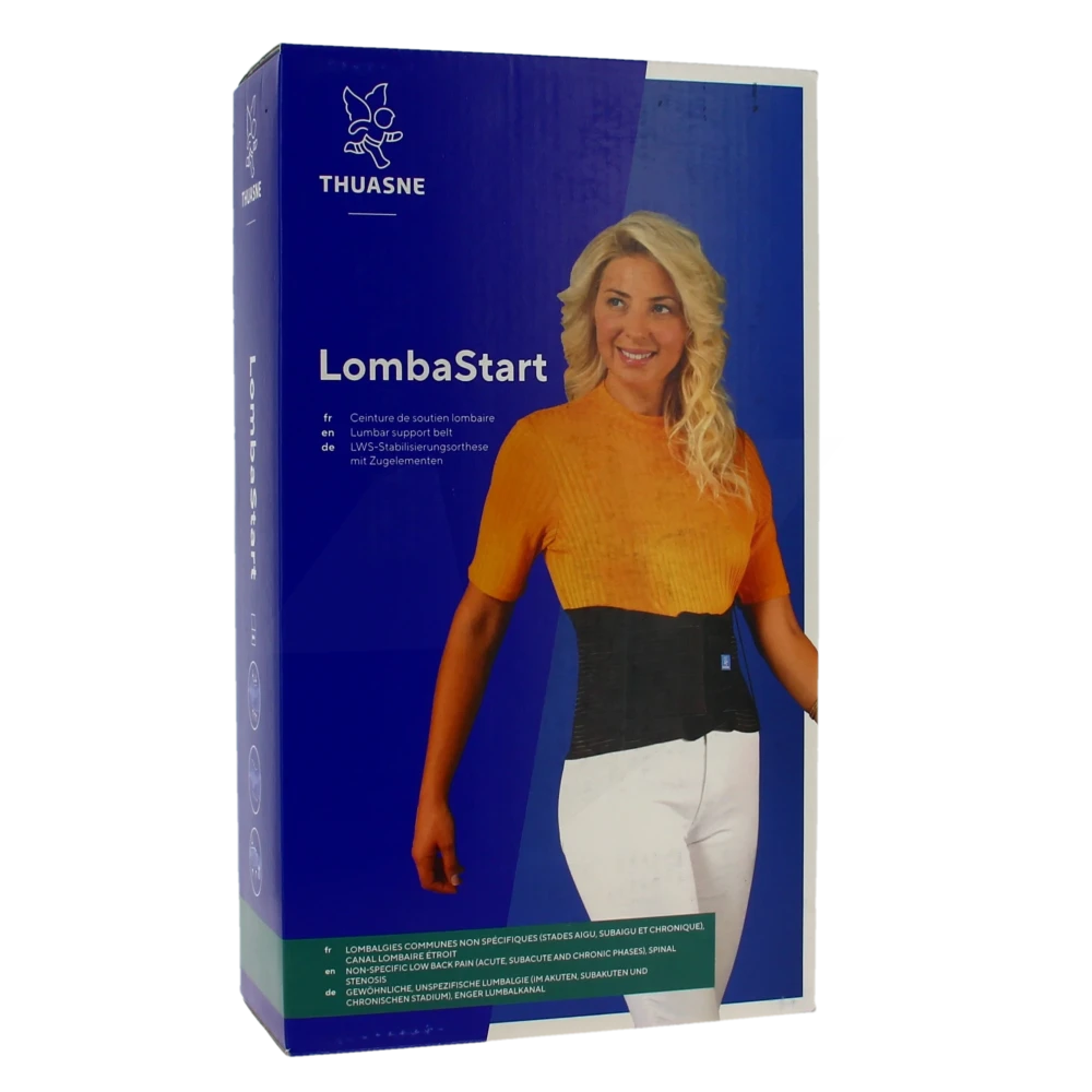 Thuasne Lombastart Ceinture Lombaire Maintien Noir Hauteur 21cm Taille 1