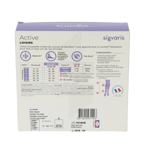 Sigvaris Active Loisirs New Chaussette Classe 2 Femme Noir Normal Xl