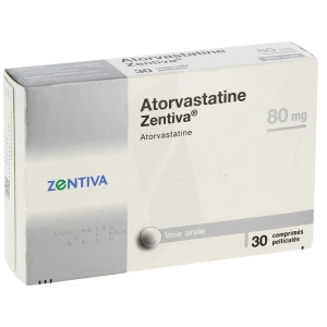 Atorvastatine Zentiva 80 Mg, Comprimé Pelliculé