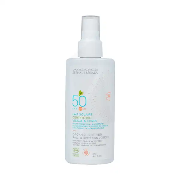 Spray Solaire Haute Protection Enfant Et Bébé 50 Biologique 125g