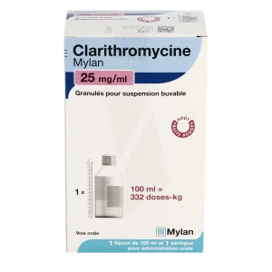 Clarithromycine Viatris 25 Mg/ml, Granulés Pour Suspension Buvable
