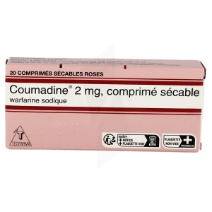 Coumadine 2 Mg, Comprimé Sécable