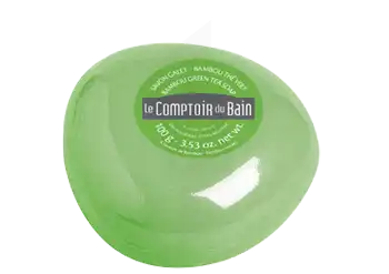 Le Comptoir Du Bain Savon Galet Surgras Bambou-thé Vert 100g