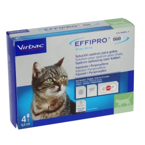 Effipro Duo 50 Mg/60 Mg Solution Pour Spot-on Pour Chats, Solution Pour Spot-on