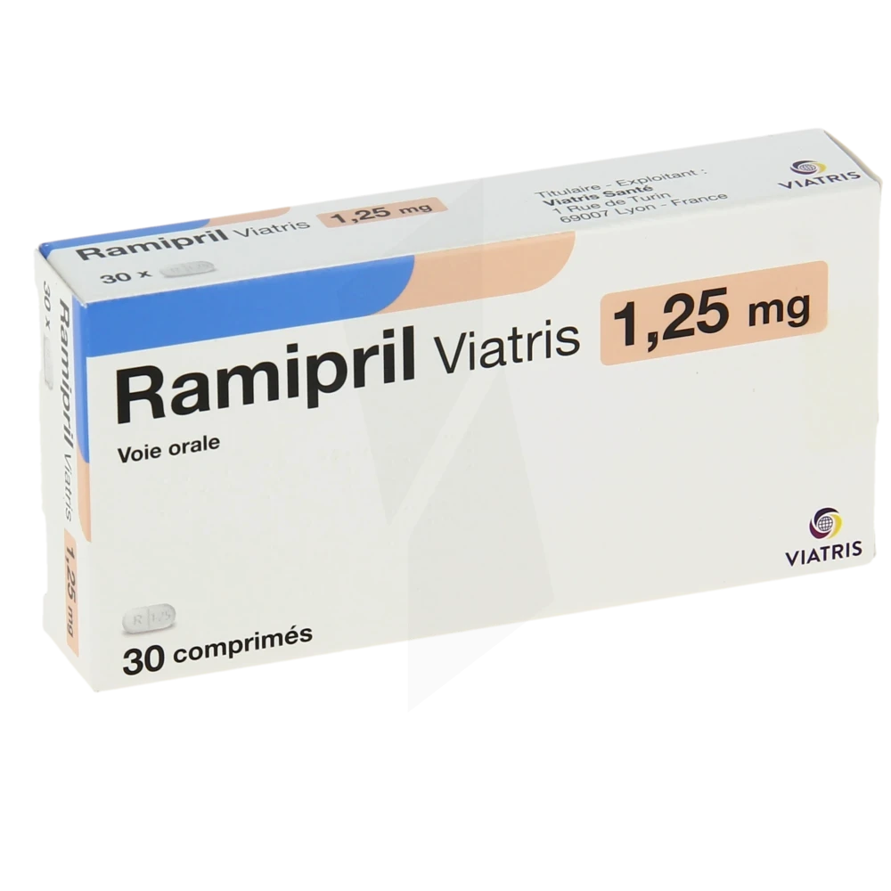 Ramipril Viatris 1,25 Mg, Comprimé