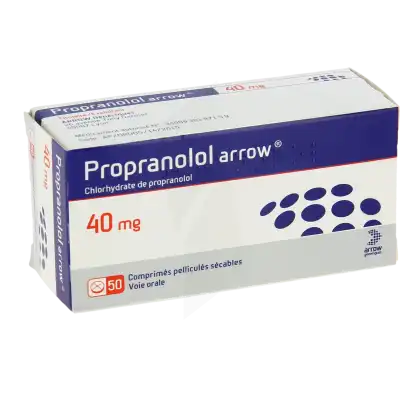 Propranolol Arrow 40 Mg, Comprimé Pelliculé Sécable à LIEUSAINT