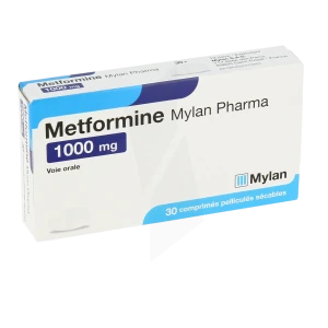 Metformine Viatris 1000 Mg, Comprimé Pelliculé Sécable