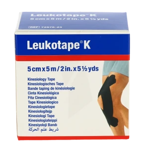 Leukotape K Sparadrap Noir 5cmx5m