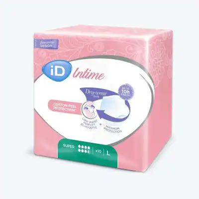 Id Intime Culottes Absorbantes Super Taille L Sachet/10 à LA-RIVIERE-DE-CORPS