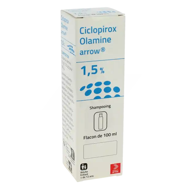 Ciclopirox Olamine Arrow 1,5 %, Shampooing
