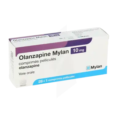 Olanzapine Mylan 10 Mg, Comprimé Pelliculé à Dreux