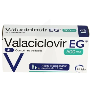Valaciclovir Eg 500 Mg, Comprimé Pelliculé