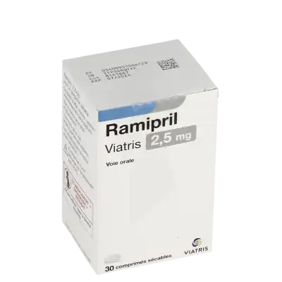 Ramipril Viatris 2,5 Mg, Comprimé Sécable à CUISERY