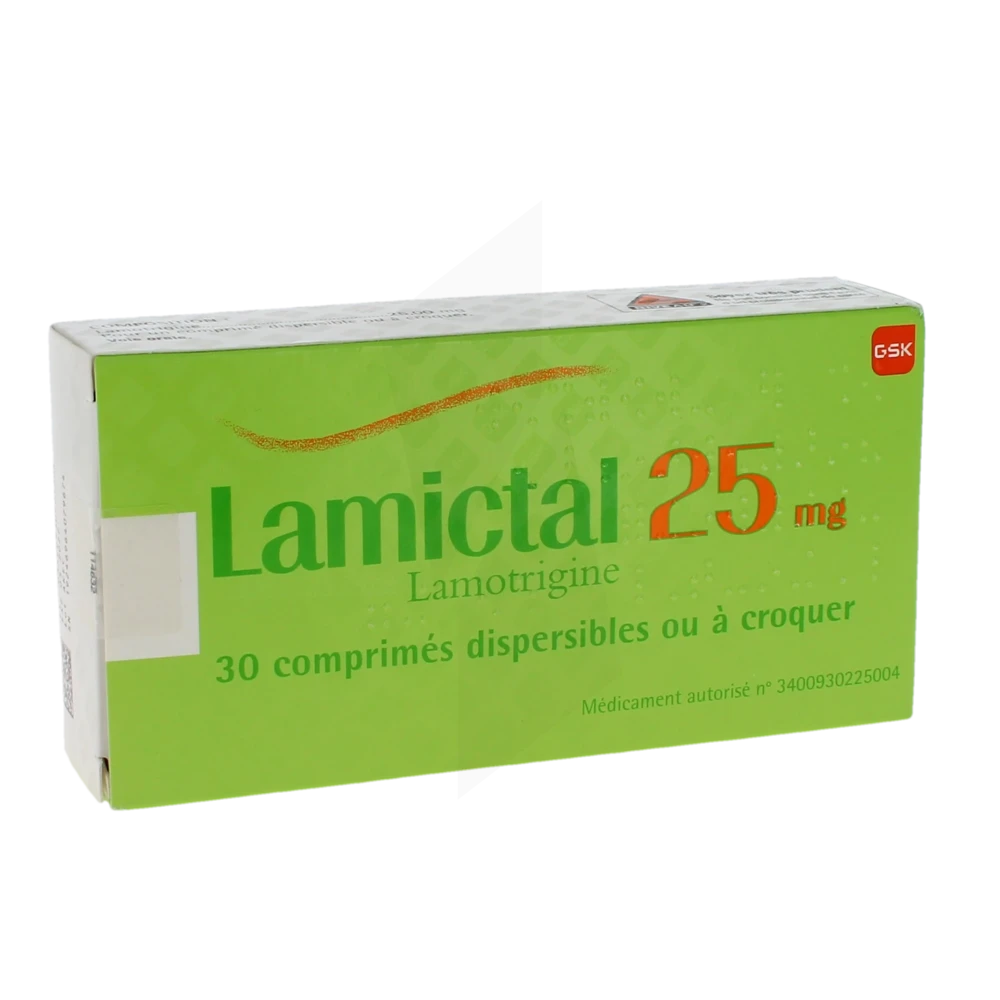 Lamictal 25 Mg, Comprimé Dispersible Ou à Croquer