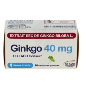 Ginkgo Eg Labo Conseil 40 Mg, Comprimé Pelliculé