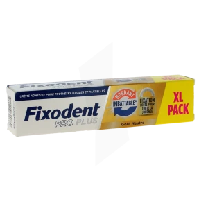 Fixodent Pro Plus Mordant Imbattable Crème Adhésive Tube De 60 G