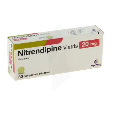 Nitrendipine Viatris 20 Mg, Comprimé Sécable à Eysines