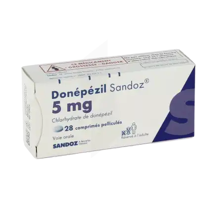 Donepezil Sandoz 5 Mg, Comprimé Pelliculé à Nice