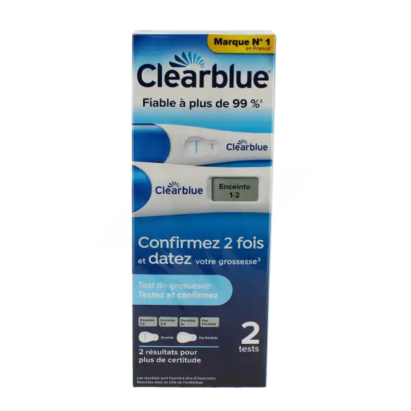 Clearblue Test De Grossesse Testez Et Confirmez B/2