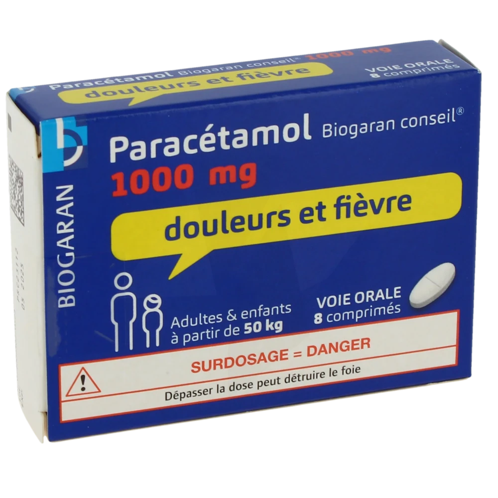 Paracetamol Biogaran Conseil 1000 Mg, Comprimé