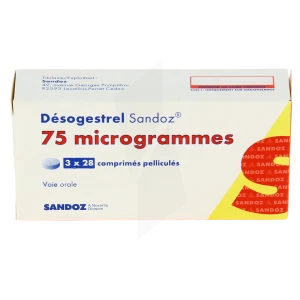 Desogestrel Sandoz 75 Microgrammes, Comprimé Pelliculé
