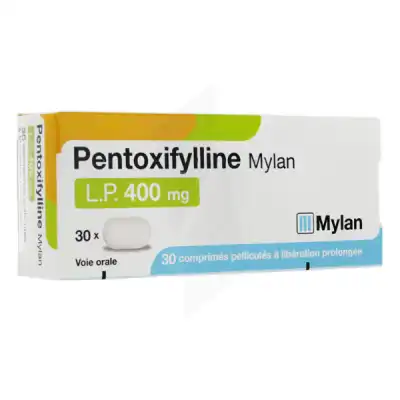 PENTOXIFYLLINE MYLAN LP 400 mg, comprimé pelliculé à libération prolongée