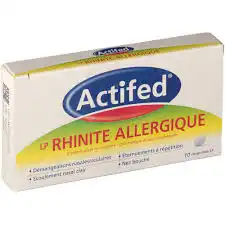 Actifed Lp Rhinite Allergique Cpr Pell Lp Plq/10 à Bordeaux