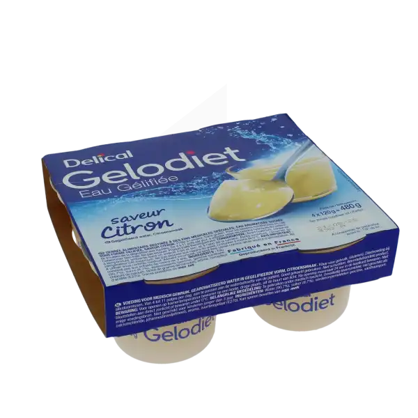 Gelodiet Eau Gélifiée Citron 4pots/120g