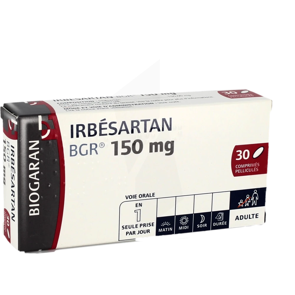 Irbesartan Bgr 150 Mg, Comprimé Pelliculé