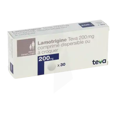 Lamotrigine Teva 200 Mg, Comprimé Dispersible Ou à Croquer à Lherm