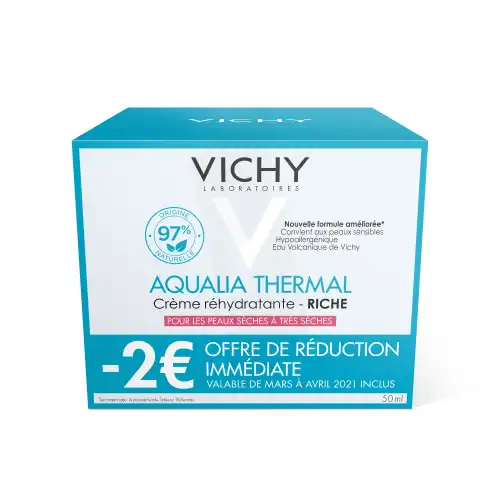 Vichy Aqualia Thermal Crème Riche Réhydratante Pot/50ml Offre Spéciale