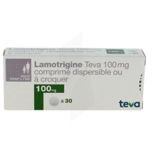 Lamotrigine Teva 100 Mg, Comprimé Dispersible Ou à Croquer