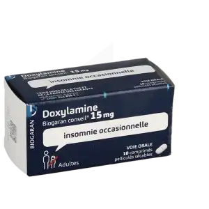 Doxylamine Biogaran Conseil 15 Mg, Comprimé Pelliculé Sécable à SAINT-CYR-SUR-MER